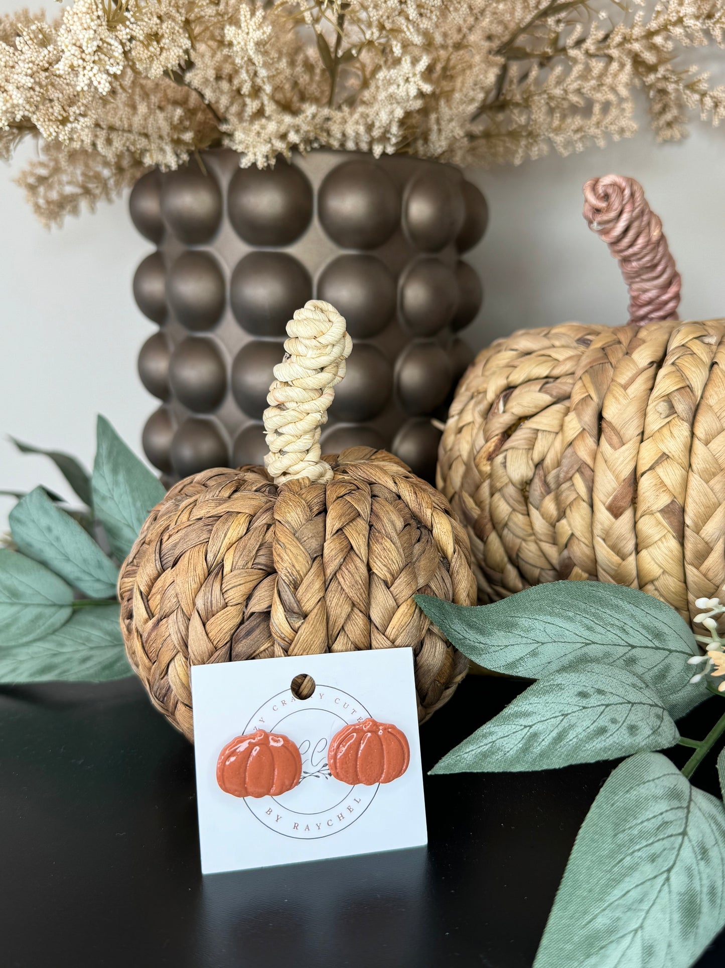 Fall-Terracotta Pumpkin Stud