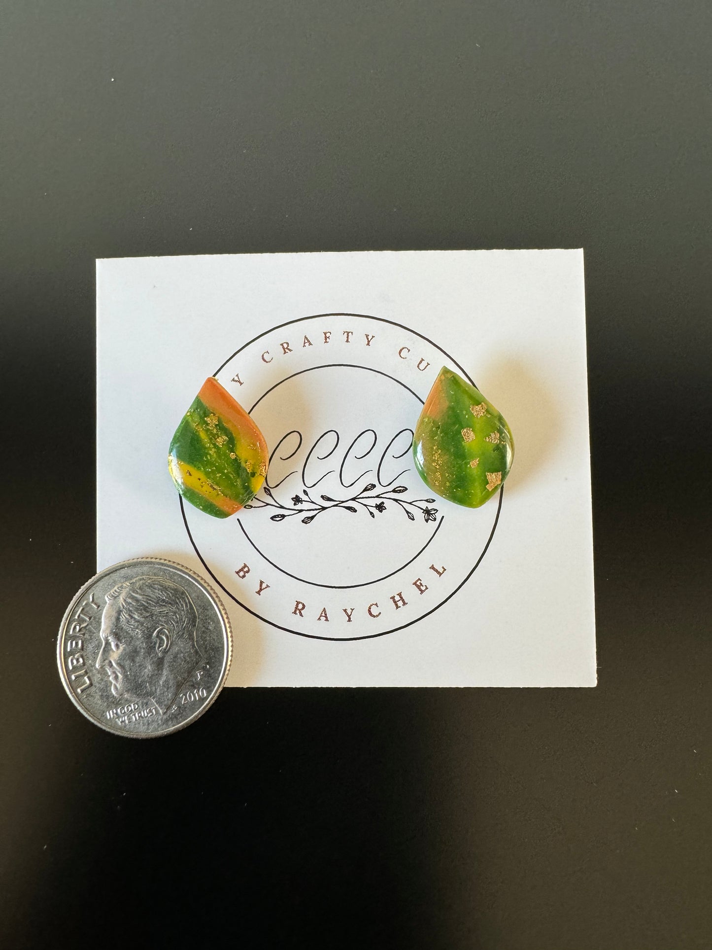 Mixed Veg Teardrop Studs-Small