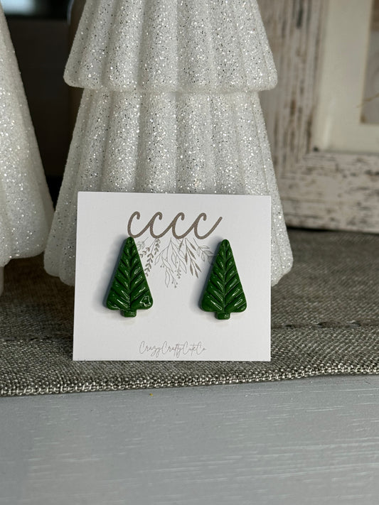 Christmas- Tree Studs-No gold